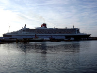 Queen Mary 2 is berthed at the Ocean Terminal, Southampton