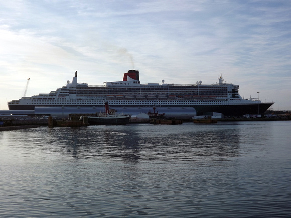 Queen Mary 2 is berthed at the Ocean Terminal, Southampton