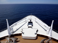 A calm, sunny day in mid-Atlantic on Queen Mary 2